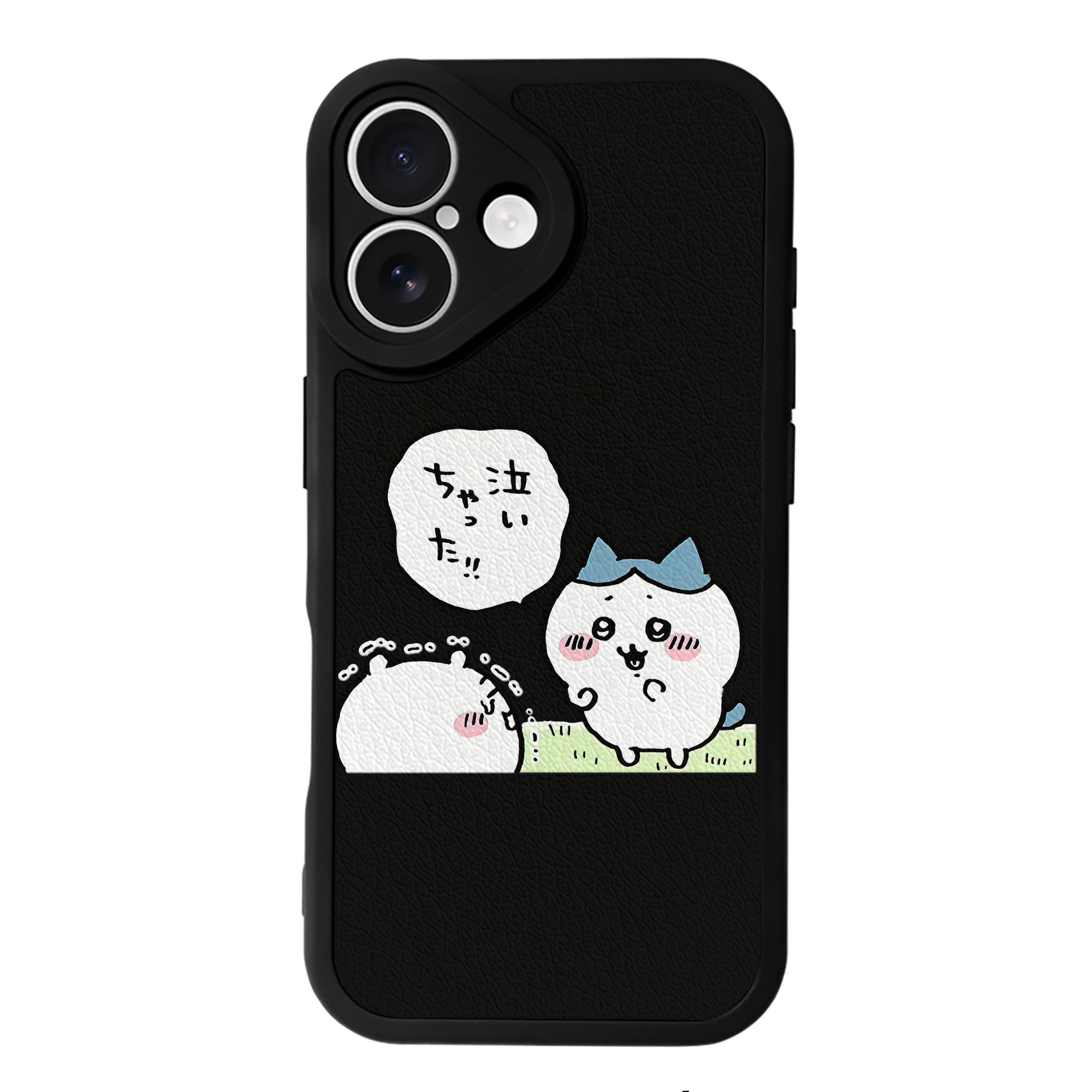（画像用） ちいかわ ハチワレ Chii-kawa hachiware 【iPhone 16シリーズ対応】シリコンスマホケース（レザー調） 材質：シリコン